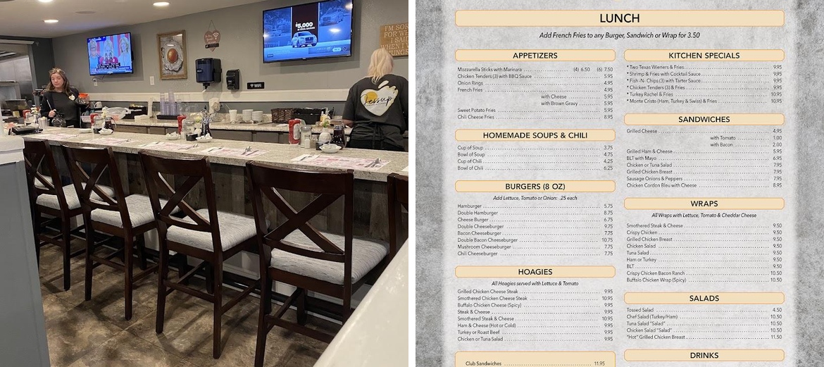 Jessup's Corner Kitchen Menu